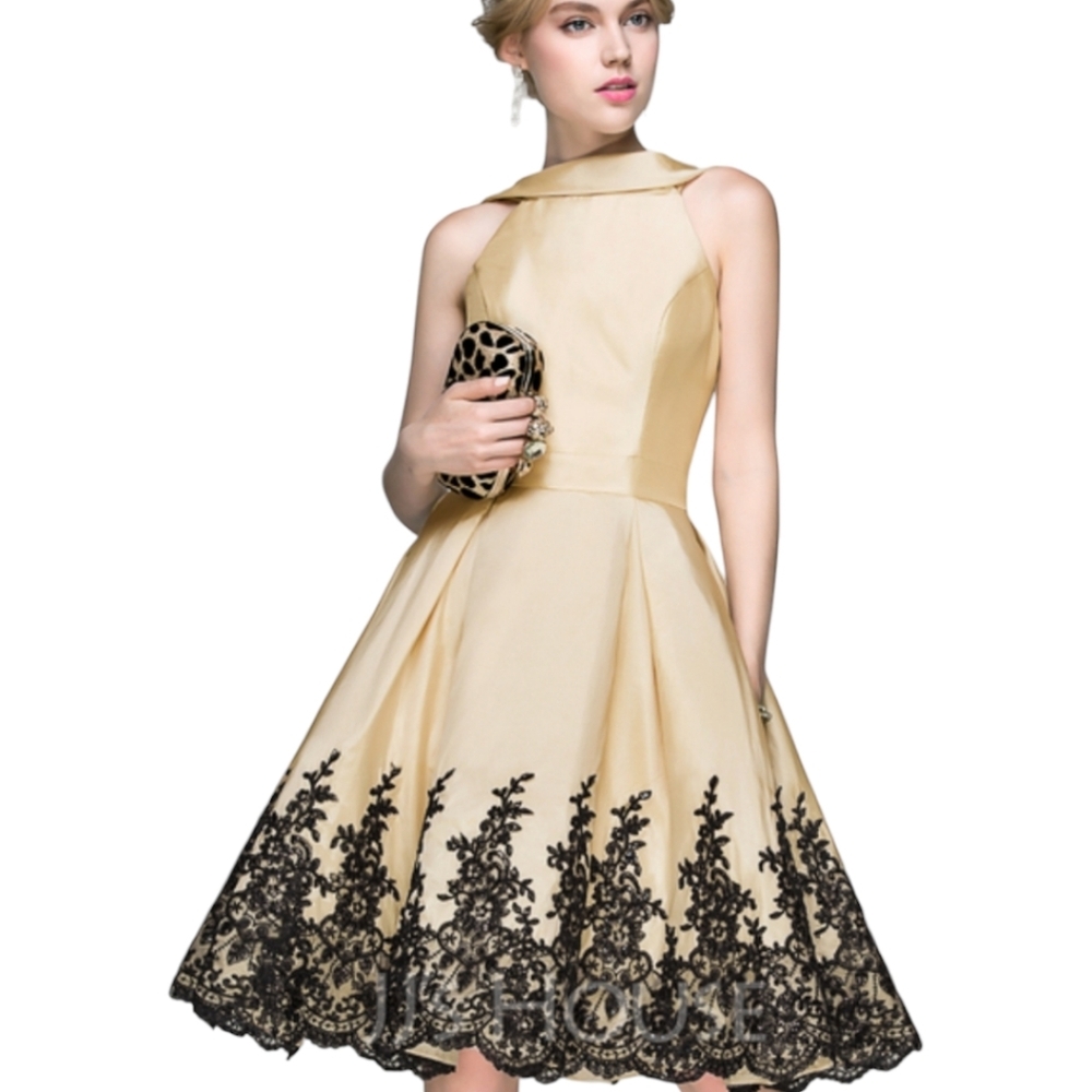 JJs House Cream and Black Wedding Dress